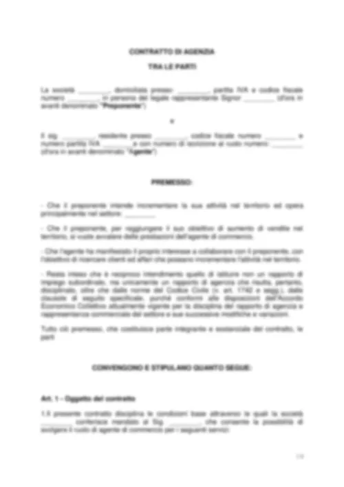 Contratto di agenzia